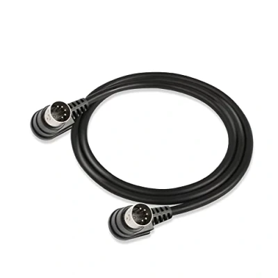 Bild av GINTOOYUN höger vinkel 5 stifts DIN MIDI kabel 90 grader pin hane till ljudkabel för musikmixer, enhet, tangentbord etc. (1 m)