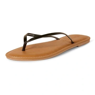 Bild av Amazon Essentials stringsandal för kvinnor, Svart, 10 US