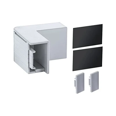 Bild av Paulmann 78409 LumiTiles Tillbehör Profil Topp Täckning Innerhörn 4 cm Telegrå Sköljtät Aluminium Belysningssystem