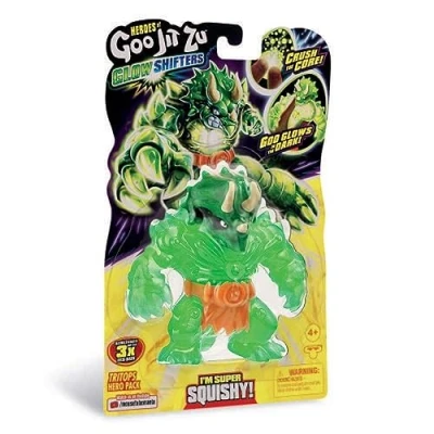 Bild av Grandi Giochi Goo Jit Zu Glow Shifters, Single Pack 6 blandade karaktärer glöd i mörkret med krossboll för att utlösa färgskiftare GJT41000