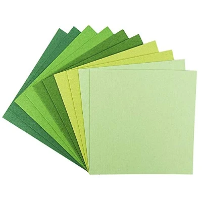 Bild av Ideen mit Herz gratulationskort set 10 färgade kort och vita kuvert ädelt linneutseende färgglada blank perfekt för kära gratulationer på födelsedag, bröllop mycket mer. (Gröna toner,