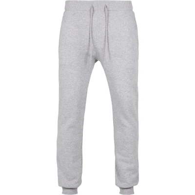 Bild av Urban Classics Pojkar joggingbyxor, Boys Organic Basic sweatpants, sportbyxor med dragsko och manschetter på benet, finns i 2 färger, storlekar 110/116 158/164, GRÅ, 122 128