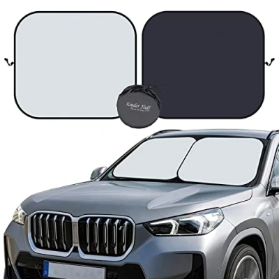 Bild av kinder Fluff Car Windscreen Sunshade 210T Ultimate Sun Protection for Cars, Vans &amp; Trucks Windshield Shade, Keep Your Cool Front Window Sunshades UV Ray Blocker 2pcs (Standard)