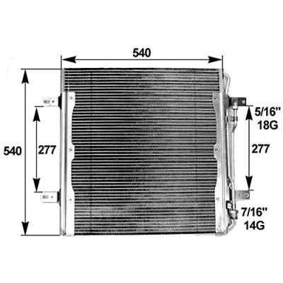 Bild av MAHLE ORIGINAL AC 284 000P Kondensator utan avfuktare 500mm