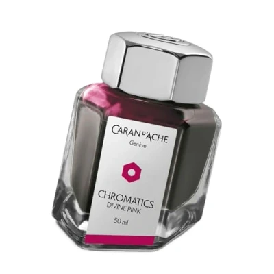 Bild av Caran d&#039;Ache Bläckflaska Divine Pink 50ml Gratis gravyr