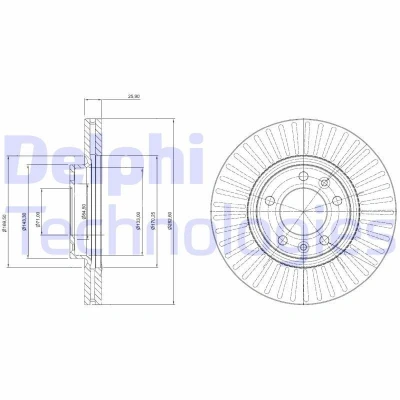 Bild av Bromsskiva DELPHI BG3835C