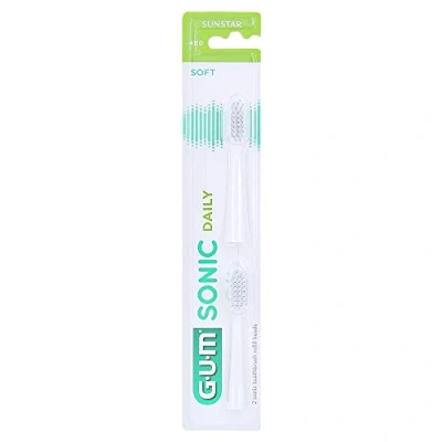 Bild av GUM SONIC DAILY Ersatzb rstenköpfe weiss 2 St ck