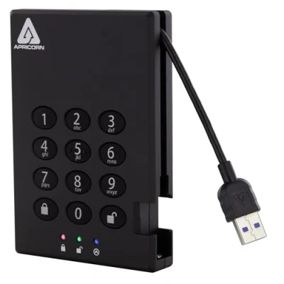 Bild av Apricorn Aegis Padlock 3.0 Extern Hårddisk 2TB Svart