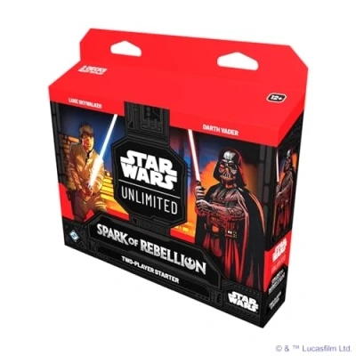 Bild av Star Wars: Unlimited TCG Spark of Rebellion TWO PLAYER STARTER SET Learn, Battle, Collect! Ålder 12+, 2+ Spelare, 20 Minuters Speltid, Fantasy Flight Games, engelska versionen