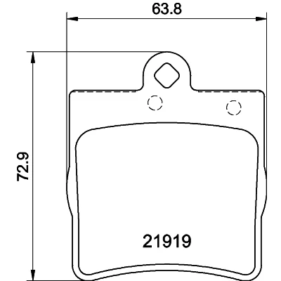 Bild av HELLA 8DB 355 008 461 Jeu de plaquettes frein non préparé pour indicateur d&#039;usure MERCEDES BENZ: Classe E Berline, CLK Coupe, C Berline