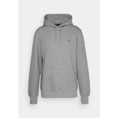 Bild av GANT Reg Shield Huvtröja för män, Grå melange, 4XL