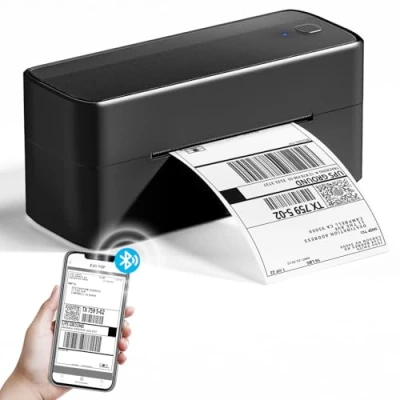 Bild av Phomemo Bluetooth Etikettskrivare, DHL 4 x 6 Termisk Skrivare, Streckkodsskrivare, Amazon, Etsy, Shopify, Royal Mail, DHL, FedEx, UPS (BLACK)