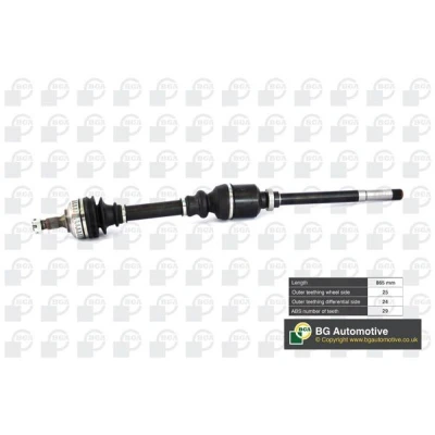 Bild av BGA DS1409RA Arbre de transmission Essieu avant droit 887, 865 CITROËN: Berlingo / First I, I Van, Xsara 5 portes