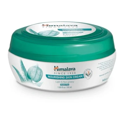 Bild av Himalaya Nourishing Skin Cream Ger Näring Och Återfuktar Huden,Daglig Kräm För Ansikte Kropp Med Aloe Vera Winter Cherry, Hudfuktighet 150 Ml