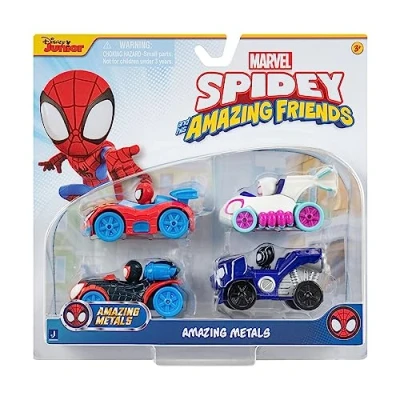 Bild av Marvel Spidey and his Amazing Friends Leksaksbil, Flerfärgad, Från 3 år x 4 stycken
