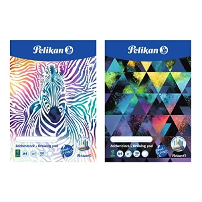 Bild av Pelikan 236782 ritblock A4, 20 ark, blandade motiv inget motivval möjligt!, 1 st