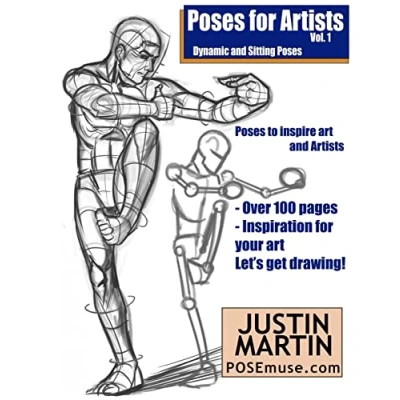 Bild av Poses for Artists Volume 1 Dynamic and Sitting Poses: An essential reference figure drawing the human form