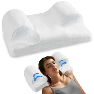Bild av YourFacePillow Habit Forming Memory Foam Beauty Pillow that helps Reduce Sleep Wrinkles, Reduces Acne and Skin Irritation by Teaching Better Habits For Back &amp; Side Sleepers (Standard)