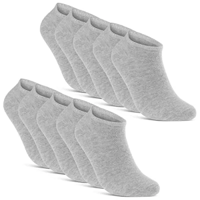 Bild av 10 20 30 Par Sneaker Strumpor Herr &amp; Dam Ankelstrumpor Svart Vit Grå Bomull (10x 39 42)