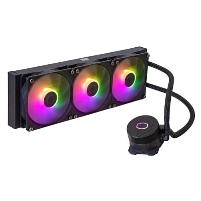Bild av Cooler Master MasterLiquid 360L Core ARGB CPU Vätskekylare Gen S Dubbelkammarpump, Kylare i Toppklass &amp; 3 x 120mm Fläktar, LGA 1700 AM5 Fäste Svart