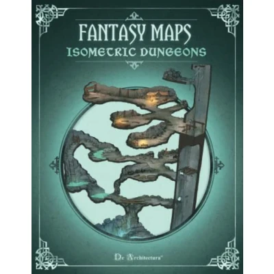 Bild av Fantasy Maps Isometric Dungeons: for Game Master Collection of 35 full color Dungeons Tabletop RPG (Tabletop Role Playing Game)