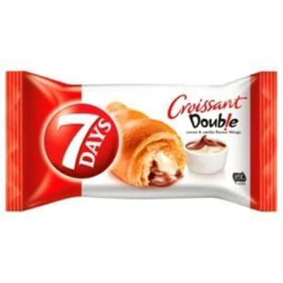Bild av 20 förpackningar med 60 g crossaint 7 dagar dubbel vanilj kakao 1,2 kg 2 lådor
