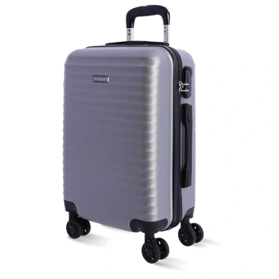 Bild av DON ALGODON Resväskor Kabinväska 55 x 40 20 Ryannair robust vagn flygplansbagage med 4 360 hjul och lås, Iris, Silver, 55x40x20 cm,