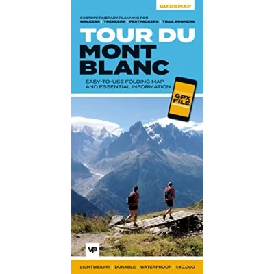 Bild av Tour du Mont Blanc: Easy to use folding map and essential information, with custom itinerary planning for walkers, trekkers, fastpackers trail runners: 1