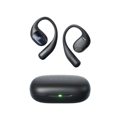 Bild av 1MORE S31 Open Ear hörlurar Bluetooth 5.3, Ultralätta trådlösa med öronkrok, ENC mikrofon, 38 timmar. Speltid, IPX5, tryckfull bas, för sport/fitness (Svart)