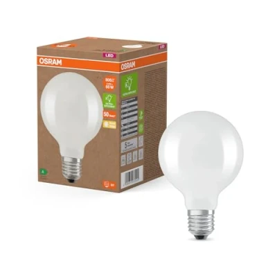 Bild av Lampa LED OSRAM Superstar Classic Globe G 95 w klasycznym kształcie kuli, wykonana z matowego szkła, 3,8 W, 806 lm, trzonek E27, ciepłe białe światło o temperaturze 2700 K, EEK A, średnica mm.