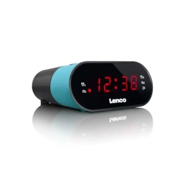 Bild av Lenco CR 07 Väckarklocka radio med FM mottagare och LED skärm, 2 vakna upp tid, dubbla larm, snooze funktion, Blå