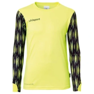 Bild av uhlsport Reaction Goalkeeper set för män, ungdom, målvakt, fotbollsset av vadderad skjorta och byxor, komplett, fluo gul/svart, 128 EU