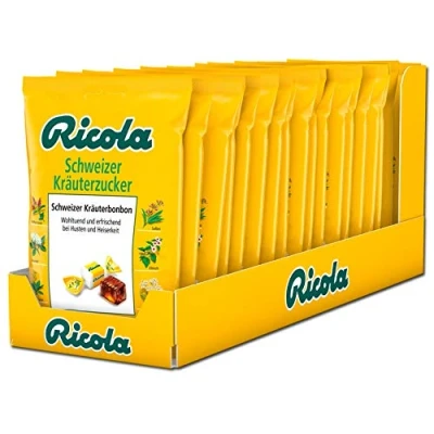 Bild av 16 påsar Ricola schweiziskt örtsocker a 75 g örtgodis