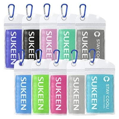 Bild av kylande handduk, handdukar 10 pack, cool handduk för omedelbar kylning, nacke, kall gymhandduk män kvinnor svetthanddukar gym sporthandduk (10 pack samling)