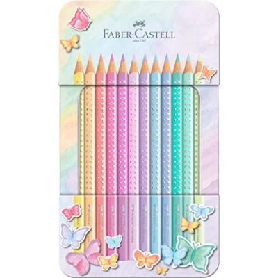 Bild av Faber Castell 201910 Färgpennor, 12 St, Pastellfärger
