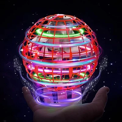Bild av XINHOME flygande boll, boll med LED belysning, drönare, orb, hover leksak, presenter för pojkar, flickor, 612 år, bollleksak
