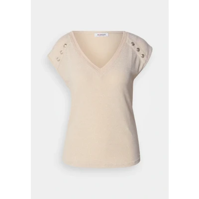 Bild av Morgan DILI Tshirt med print, Storlek: XS, Beige melange