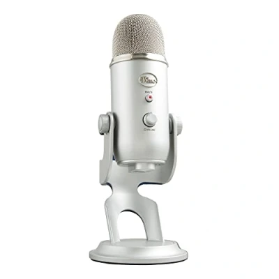 Bild av Blue Yeti USB mikrofon för inspelning, streaming, gaming och podcasting på PC Mac, kondensatormikrofon med VO!CE effekter, justerbart stativ, Plug and Play Silver