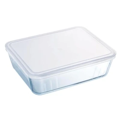 Bild av Pyrex rektangulär skål med plastlock, 0,8 L