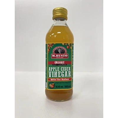 Bild av M. Busto Organic Cider Vinegar from Asturias (Spain), unpasteurized, unfiltered, with the mother, kosher (6 x 500 ml)