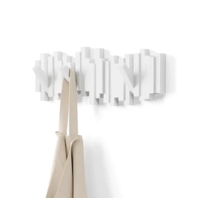 Bild av Umbra 318211 660 Vägghängd Klädhängare, Vit, 48.3 x 18.4 2.5 cm