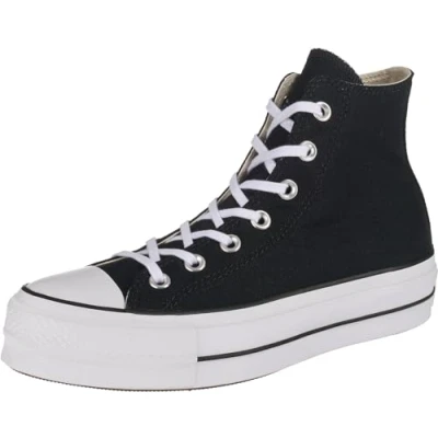 Bild av Converse Dam Chuck Taylor All Star Canvas plattform High, Svart vit vit, 38 EU