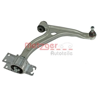 Bild av METZGER 58091512 Bras de suspension KIT + avec rotule suspension, support en caoutchouc Essieu avant droit barre oscillant transversal