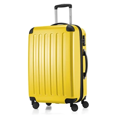 Bild av HAUPTSTADTKOFFER Alex Resväska med hårt skal, vagn, styvt bagage, reseset, TSA, 4 dubbla hjul, gUL, 65 cm,
