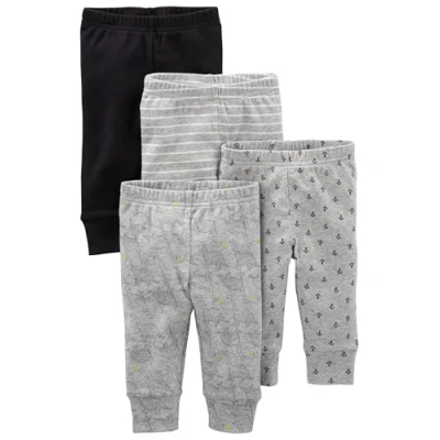 Bild av Simple Joys by Carter&#039;s unisex babybyxor (4 pack), GRÅ, 3 6 månader