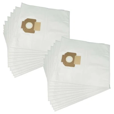 Bild av vhbw 20 microfleece dammpåsar kompatibla med Nilfisk Alto Attix 30 21 PC, 33 01 IC, 2L 2M PC dammsugare, vit