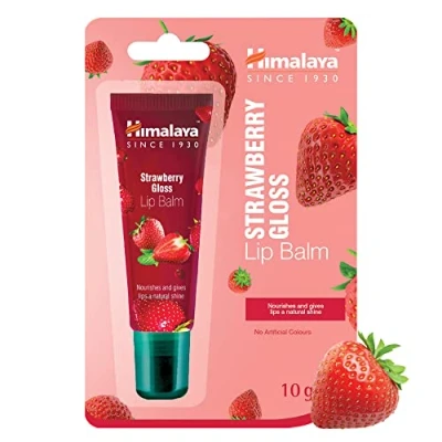 Bild av Himalaya Strawberry Gloss Läppbalsam För Mjuka, Återfuktade Läppar Med En Nyans Av Färg, Glossy Shine, 10G