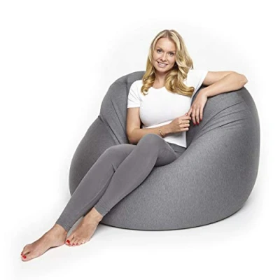 Bild av Lumaland Flexi Comfort sittsäck stor flexibel premium saccosäck 155 x 100 cm sittdyna Perfekt för att ligga eller sitta fåtölj och soffa barn vuxna [mörkgrå]