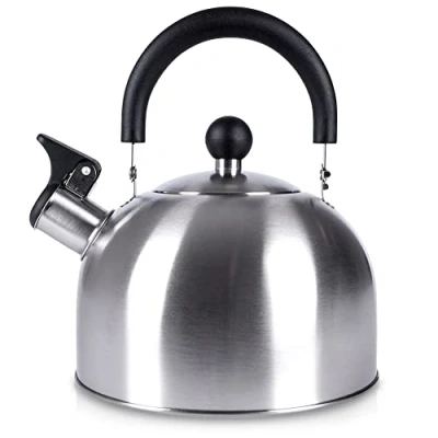 Bild av ORION GROUP vattenkokare 2,5 l modern automatisk tekanna flöjtpanna för gas och induktion (silver)