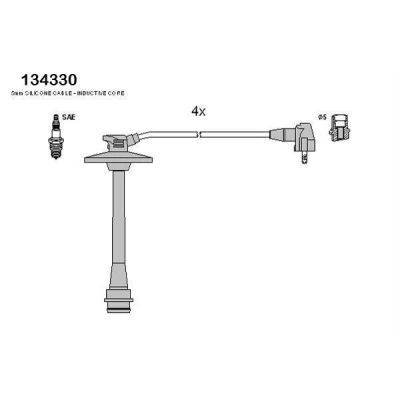Bild av HITACHI 134330 Jeu De Fils d&#039;Allumage TOYOTA: RAV4 I SUV, SUV Cabriolet, Carina E 5 portes